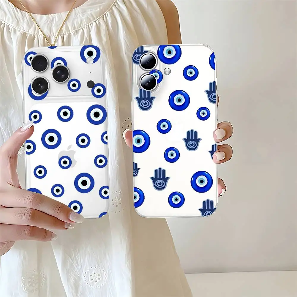 Transparent Shockproof Evil Eye Protective Phone Case
