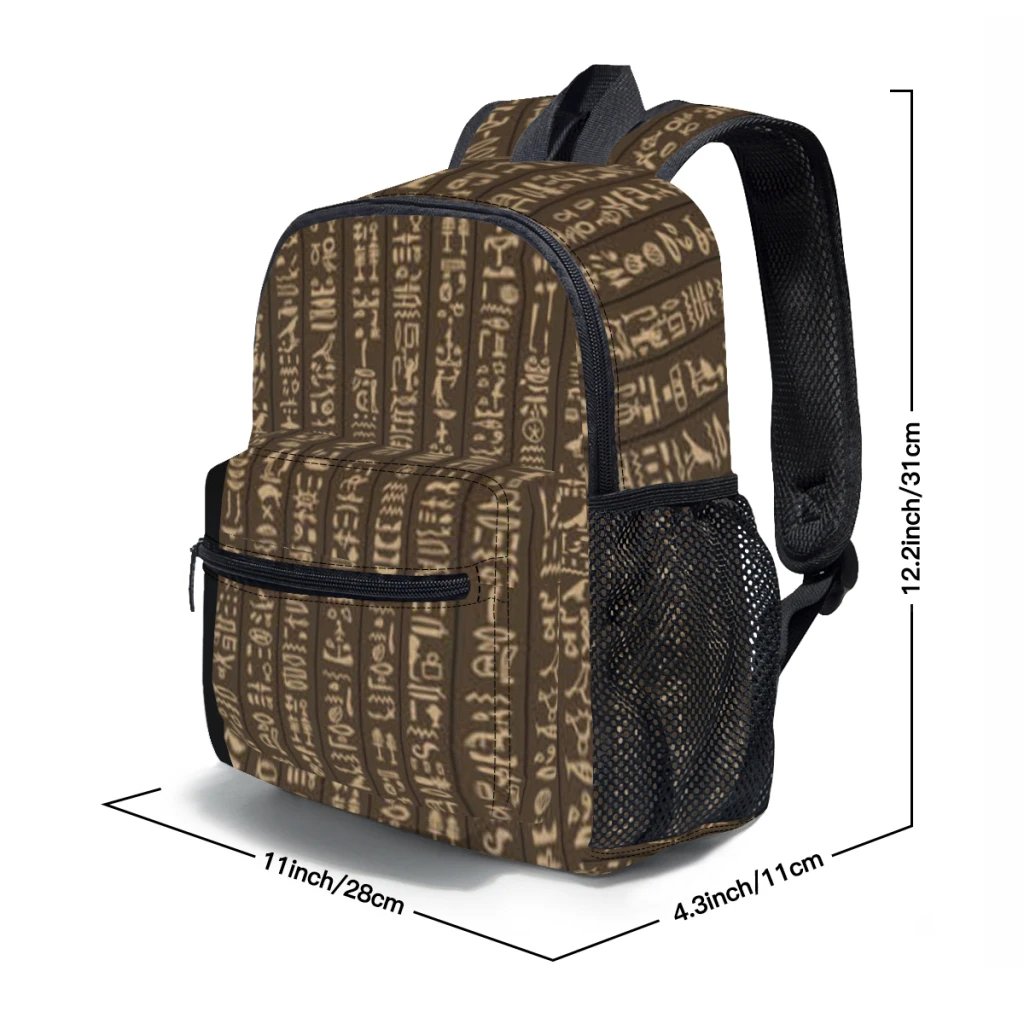 Kids Backpack Vintage Egypt hieroglyphs Kindergarten Children Mochila School Bag