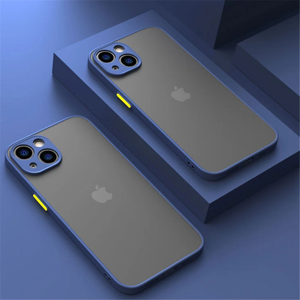 best iphone 13 mini case Shockproof Armor Matte Case For iPhone 13 12 11 Pro Max XR XS X 7 8 Plus SE Mini Luxury Silicone Bumper Clear Hard PC Cover Capa case iphone 13 mini