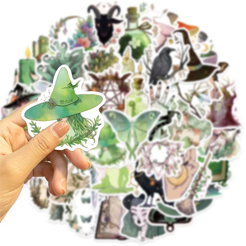 10/30/50PCS Kawaii Forest Witch Decoration Scrapbooking PVC Sticker Aesthetic Korean Stationery School Supplies for Kids