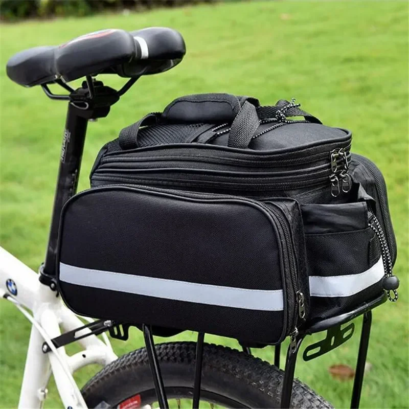 borsa portabiciclette borsa portapacchi posteriore borsa per bagagliaio bici borsa per bagagli sedile posteriore borsa per bicicletta da ciclismo a doppio lato viaggio durevole - immagine 3