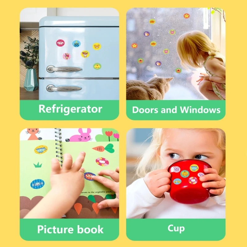 Kids Stamp Sticker Fun Activity Set With 300 Cartoon Patterns For Creative Crafting Stamp Book Child Educational Toy