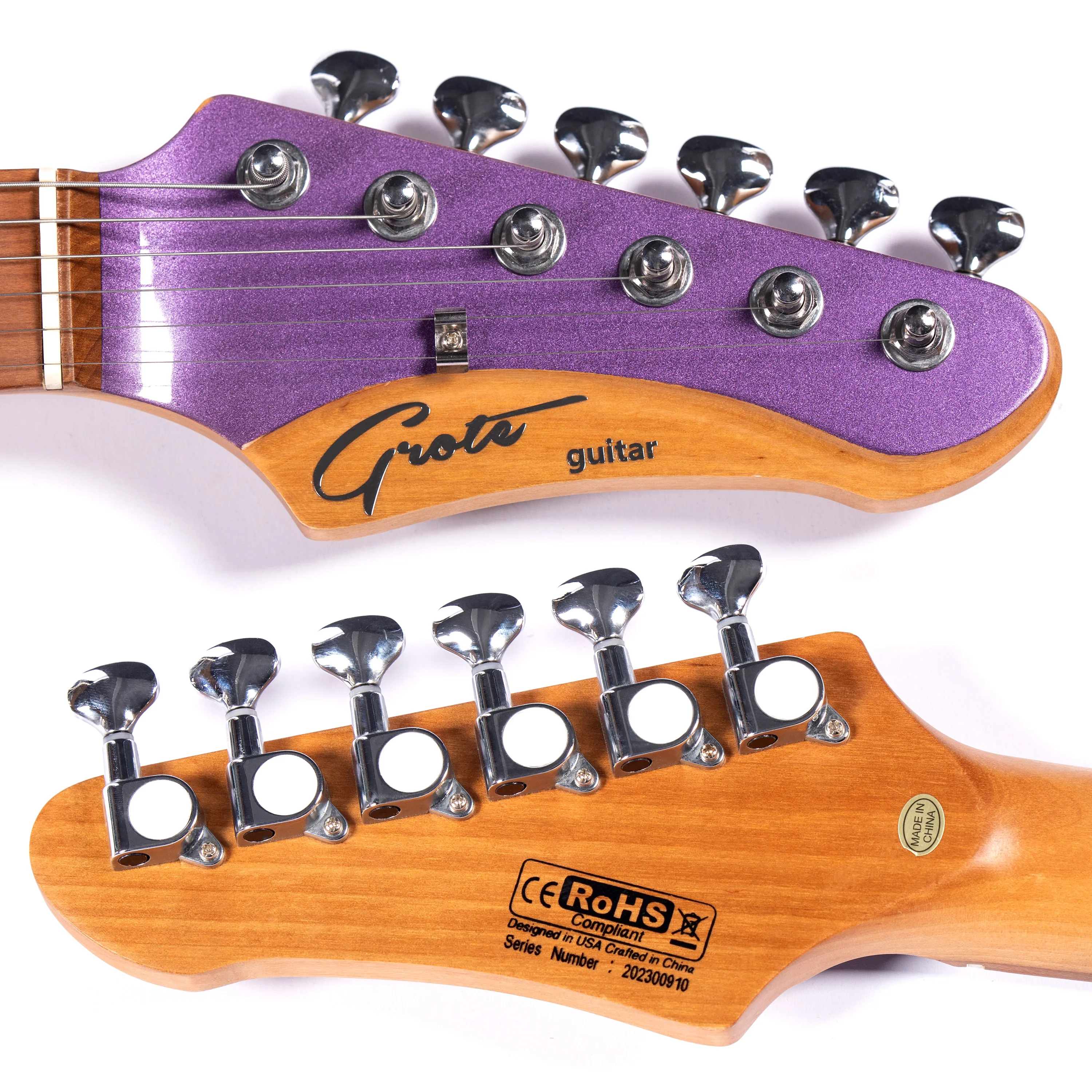 Grote エレキギター パープル 美品 GROTE 335タイプ セミアコ エレキ