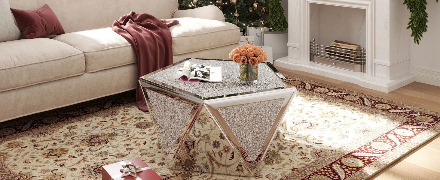 Silver Coffee Tables for Living Room Mirrored Coffee Table