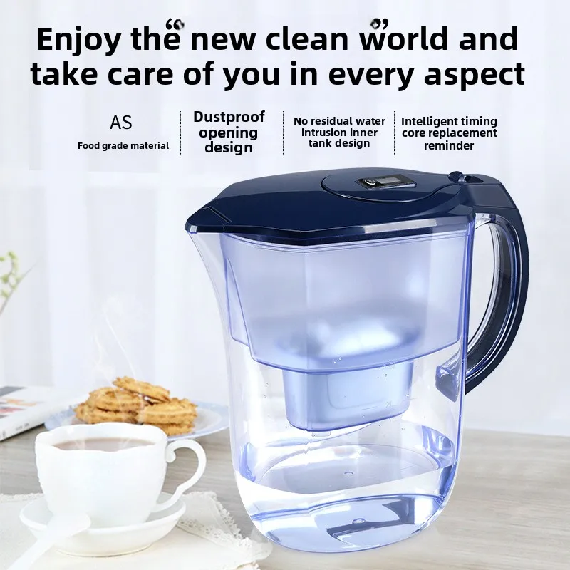 Household Filter Kettle With 2 Filter Device Alkaline Activated Carbon Water Purifier and Timer Clean Non-toxic Wate 3.5L