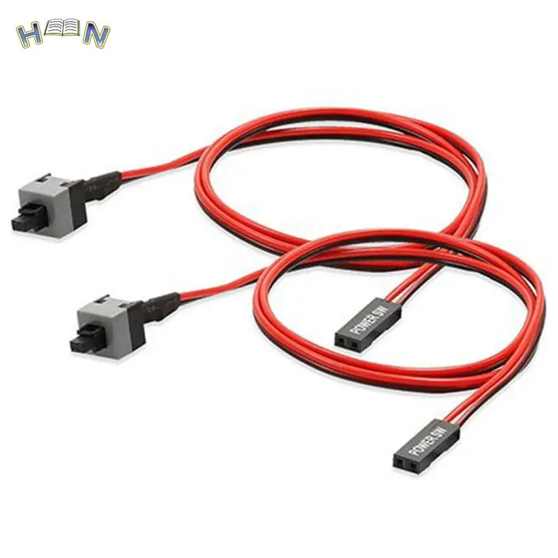 

5PCS 50cm 2 Pin SW PC Power Cable On/Off Push Button Computer Case Restart Switch Wire color random