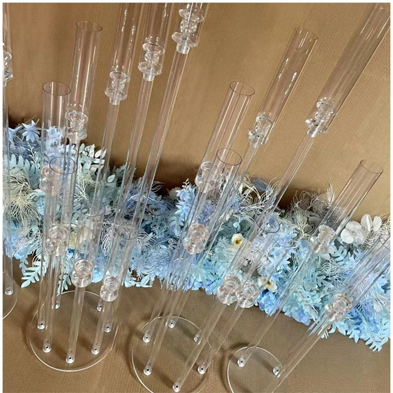 2pcs 5pcs 10pcs Wedding Decoration Centerpiece Candelabra Clear Candle Holder Acrylic Candlesticks for Weddings Event Party