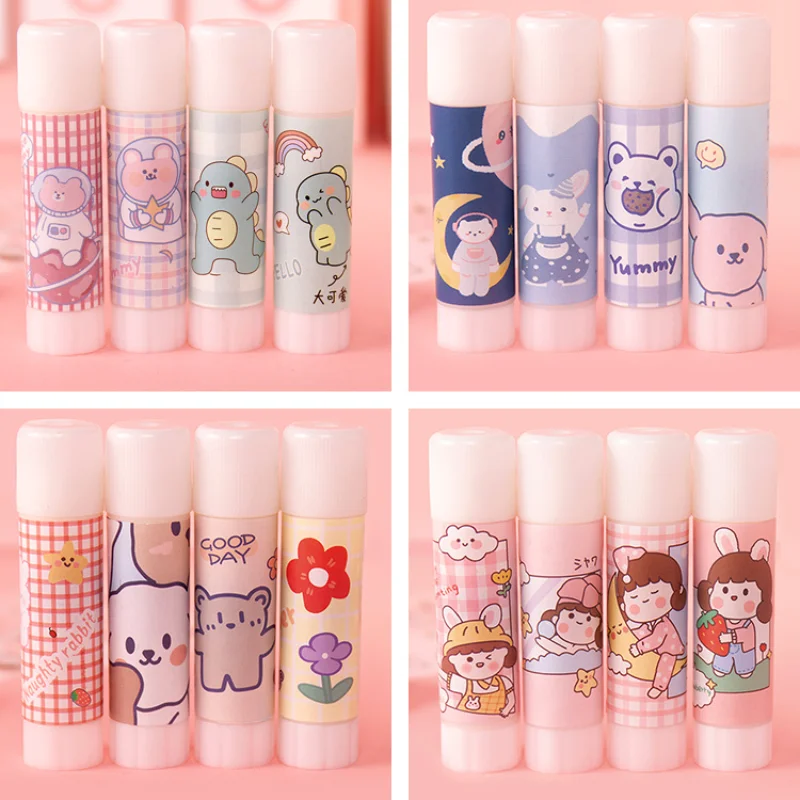 

24 Pcs Solid Glue Canned Cartoon Student Children DIY Hand Solid Glue Stick Learning Stationery Office Supplies