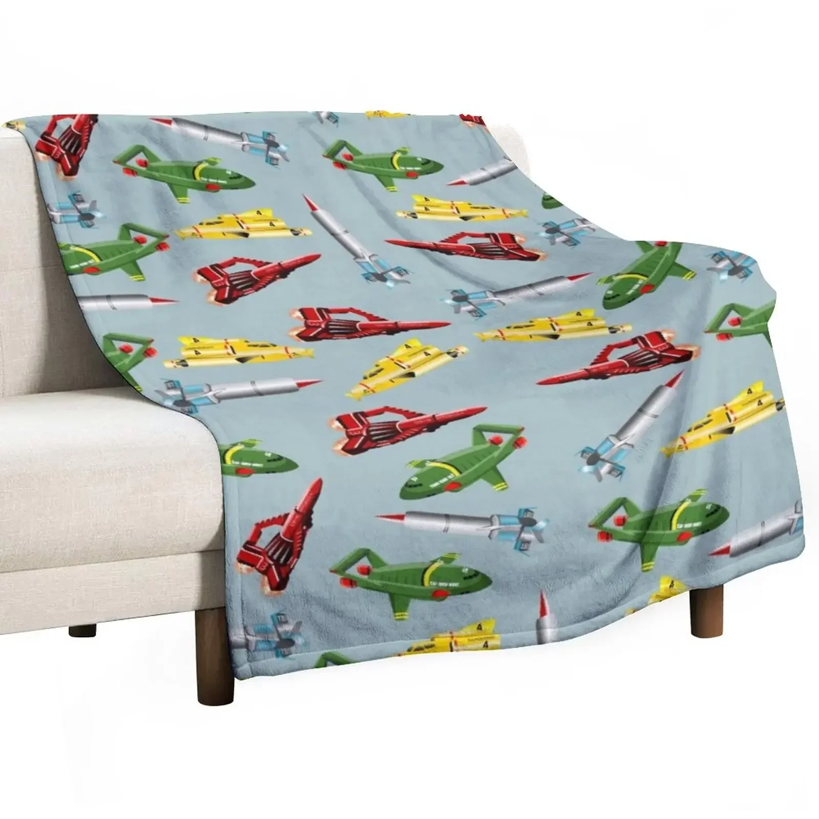 

Thunderbirds Pattern Throw Blanket For Baby Fashion Sofas Dorm Room Essentials Blankets