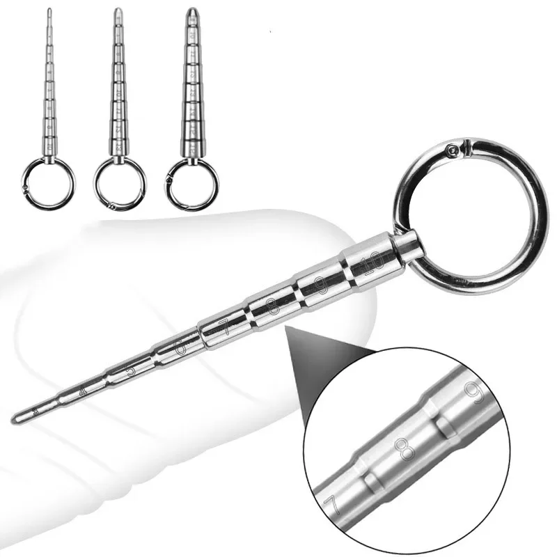 Horse Eye Stick Pagoda Dilatatore In Acciaio Inossidabile Spina Del Pene Uretrale Bead Urine Plugging Rod Metal Horse Eye Expander Sex Toys