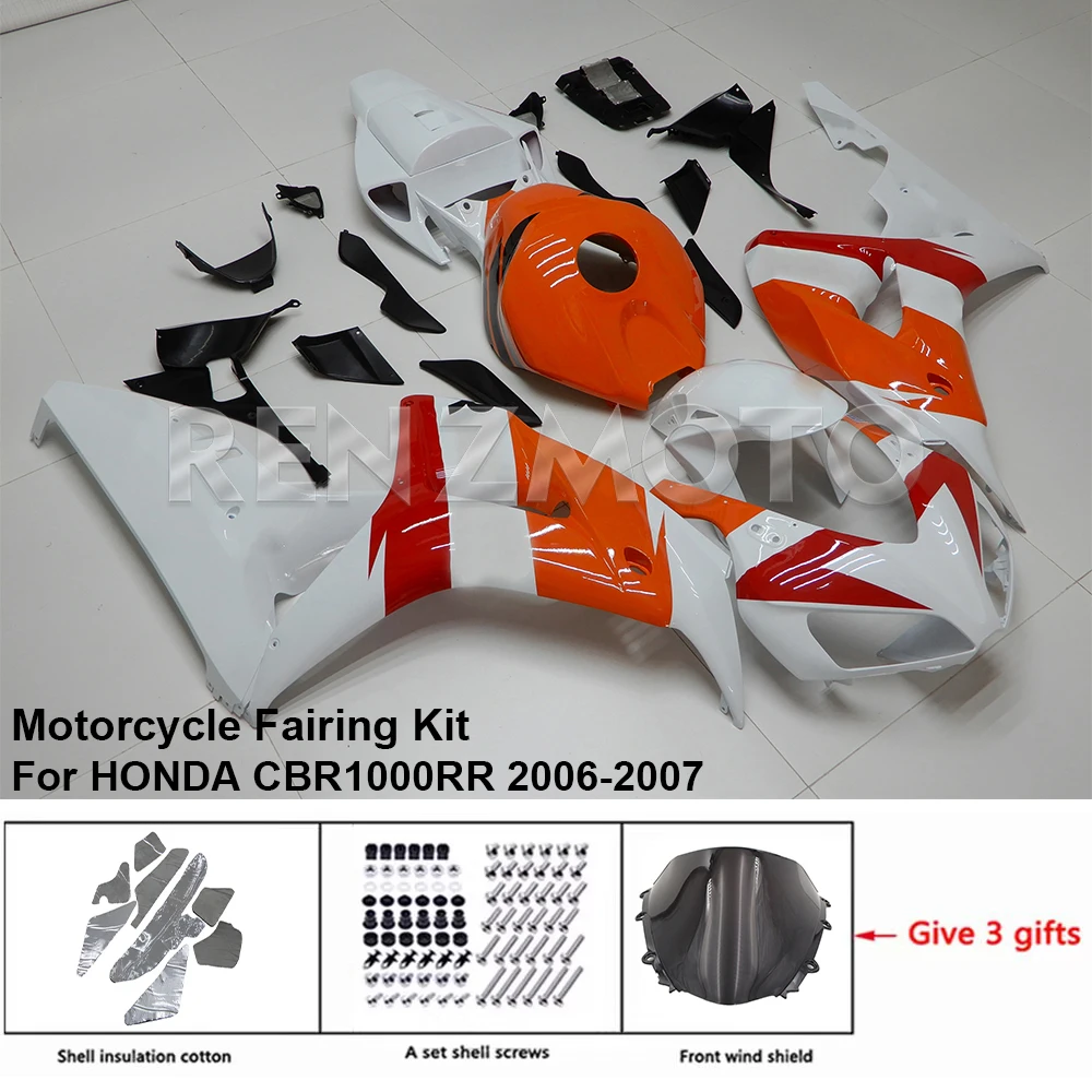 

Пластиковая защитная пластина для HONDA CBR1000RR 2006-2007, аксессуары, корпус CBR 1000 RR, высококачественный мотоциклетный комплект для тела, искусственная кожа