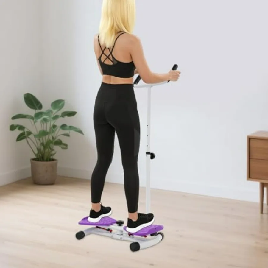 Waist Twisting Machine with Handlebar, Ab Twist Board with Adjustable Height Handle, 330 lbs Capacity Waist Twister for Women Be