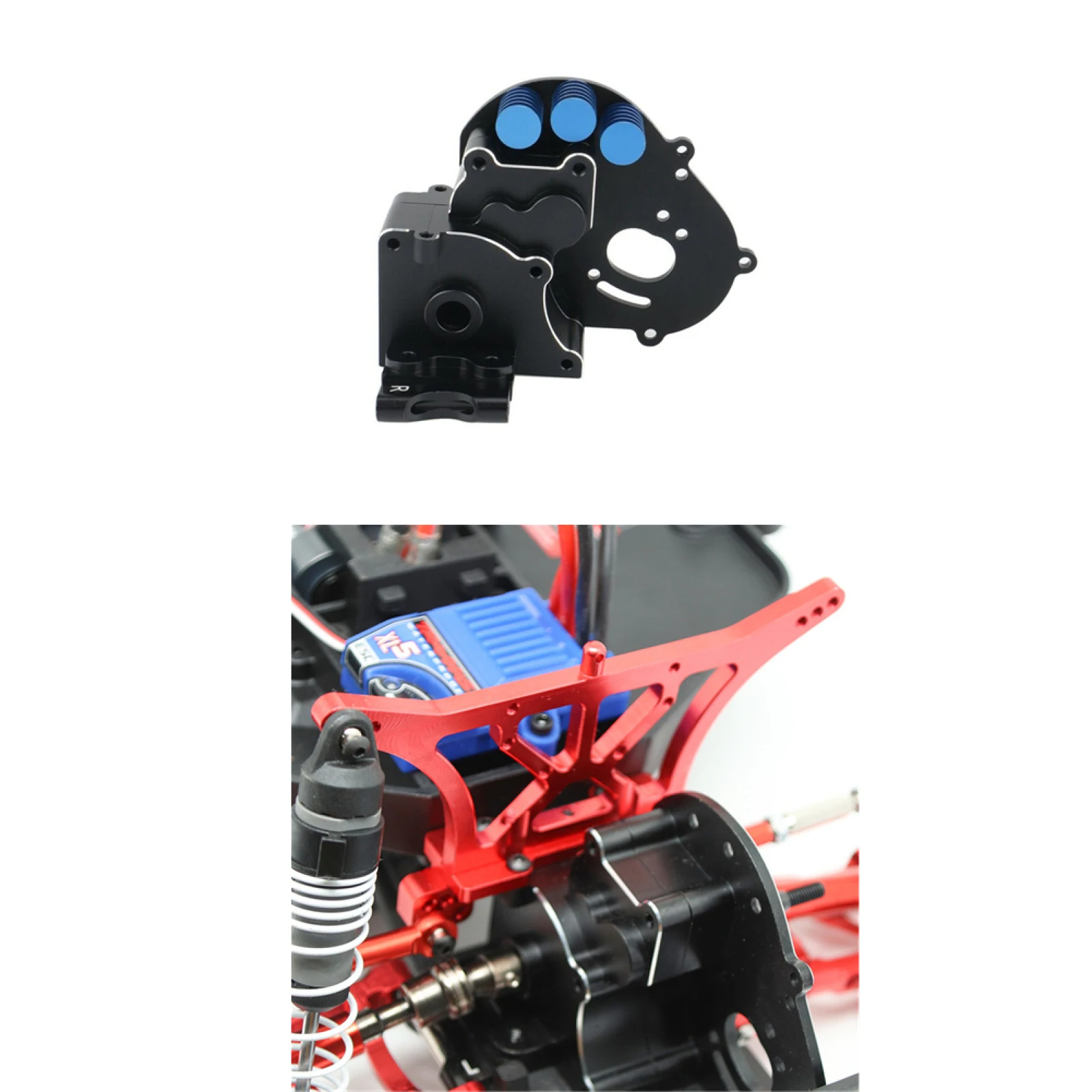 1/10 RC Car Al Alloy Transmission Gearbox Box Shell Case For Traxxas 1/10 Slash 2WD RC Car Upgrade Parts DIY Accessories 6