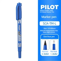 Dual - Tip Oil - Based Permanent Marker Pen - Quick - Drying, Waterproof & Smudge - Proof (Blue pen 1pcs)
