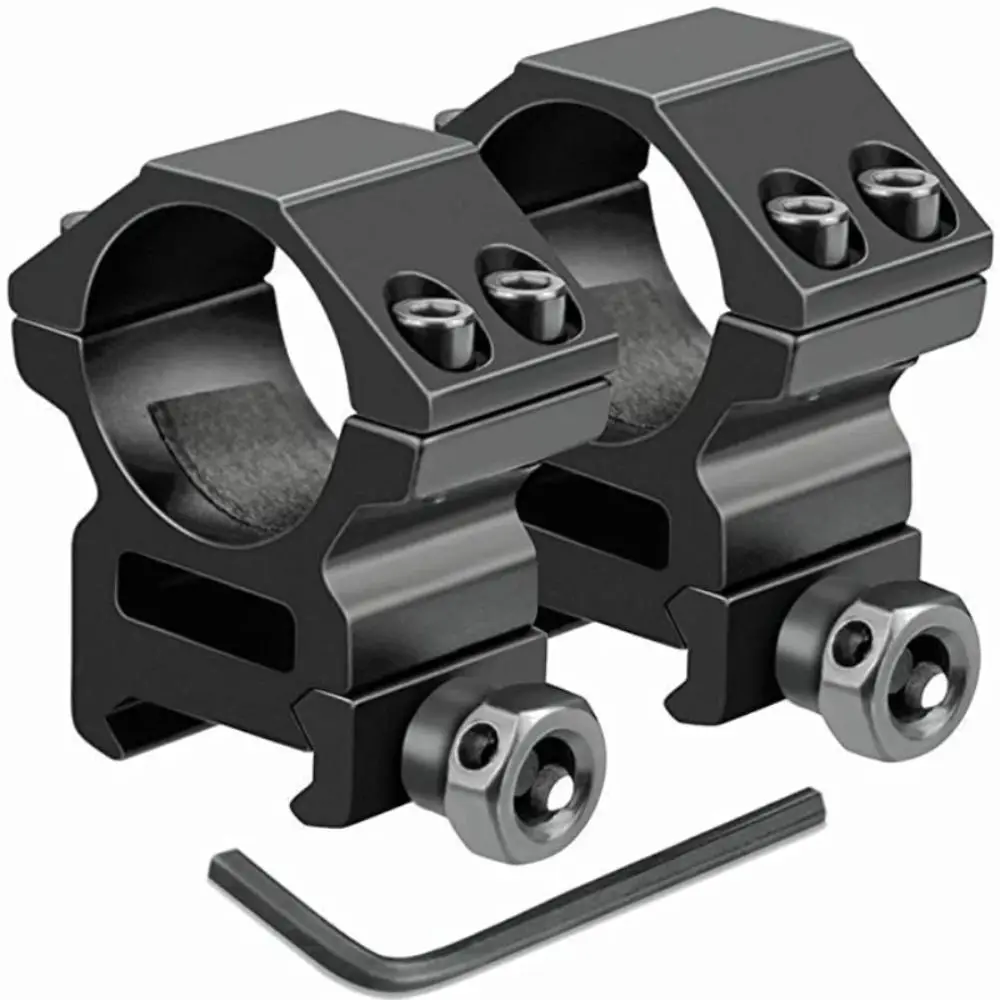 Hunting Rifle Scope Mount Ring Picatinny Rail Double Nails 11mm 20mm Dovetail Polishing Aluminum Alloy 2PCS