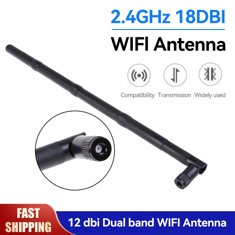 

2.4G 18dBi Aerial Wireless WIFI Antenna Booster High Gain Omni-Directional Antenna RP-SMA For Linksys Router Receiver IP Camera