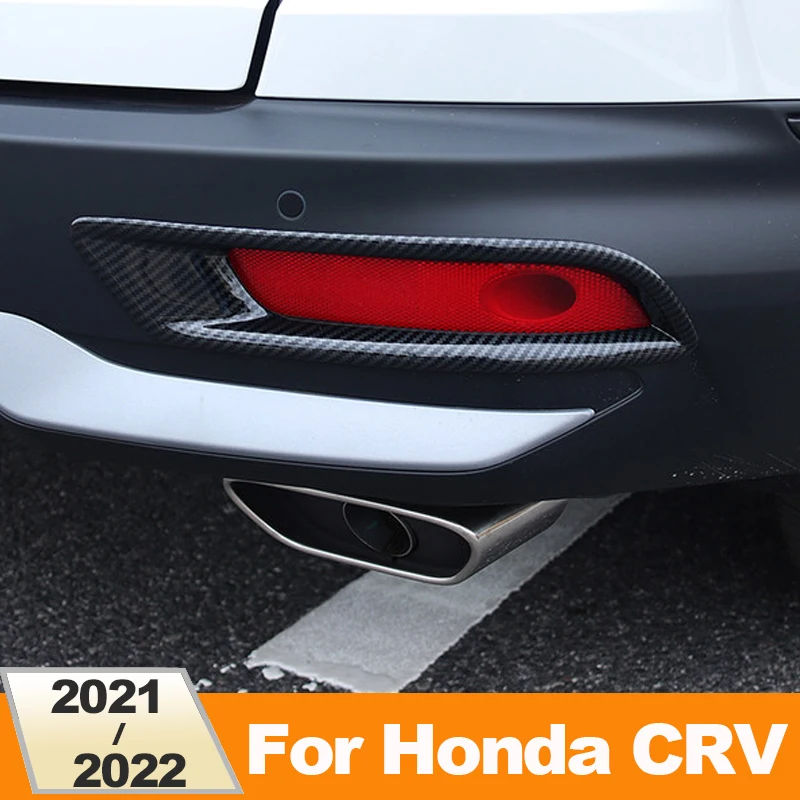 

Для Honda CRV CR-V 2021 2022 5th ABS углеродное волокно задний бампер противотуманная лампа крышка отделка украшение молдинг аксессуары