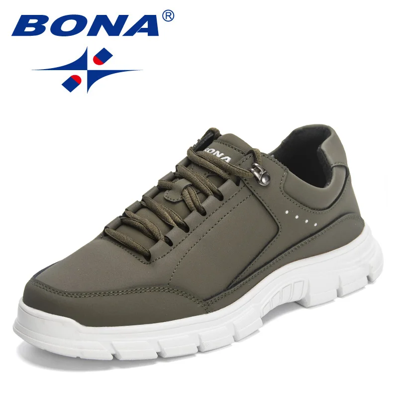 

BONA 2023 New Designers Outdoor Leisure Shoes Men Sneakers Casual Shoes Man Breathable Nubuck Leather Shoes Anti-skid Mansculino