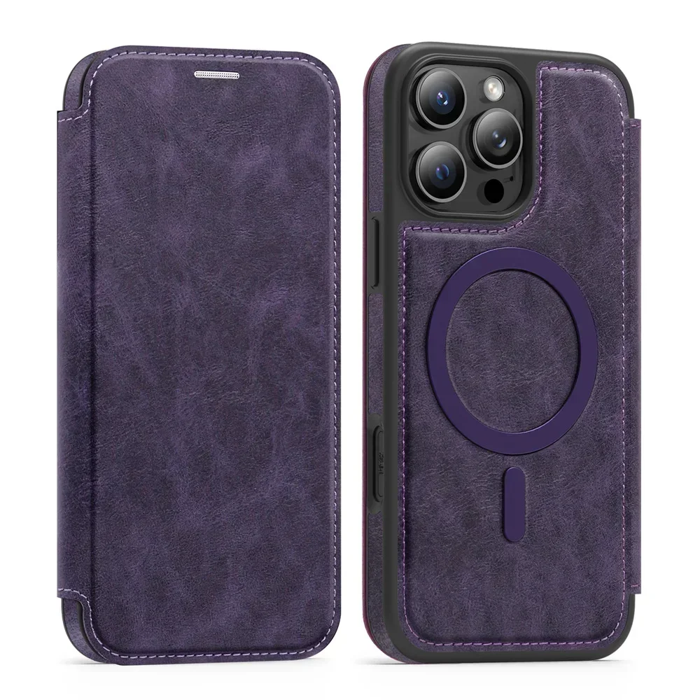 Premium 2-in-1 Detachable Leather Wallet Case with MagSafe RFID Protection