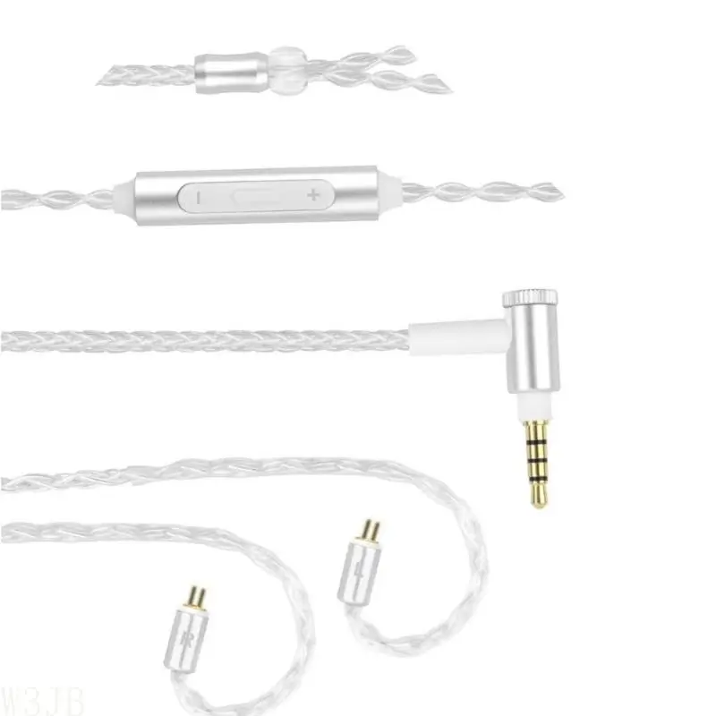 W3JB versilbertes Kabel in Studioqualität, 0,78 mm, 2-polig, für TF10-Kopfhörer, 1,1 m – Detail 8