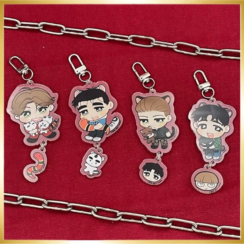 

Full Volume Keychain Man Charms Korea Anime Chain for Pants Womans Key Chain Pendant Key Ring Girls Acrylic Jewelry Llaveros