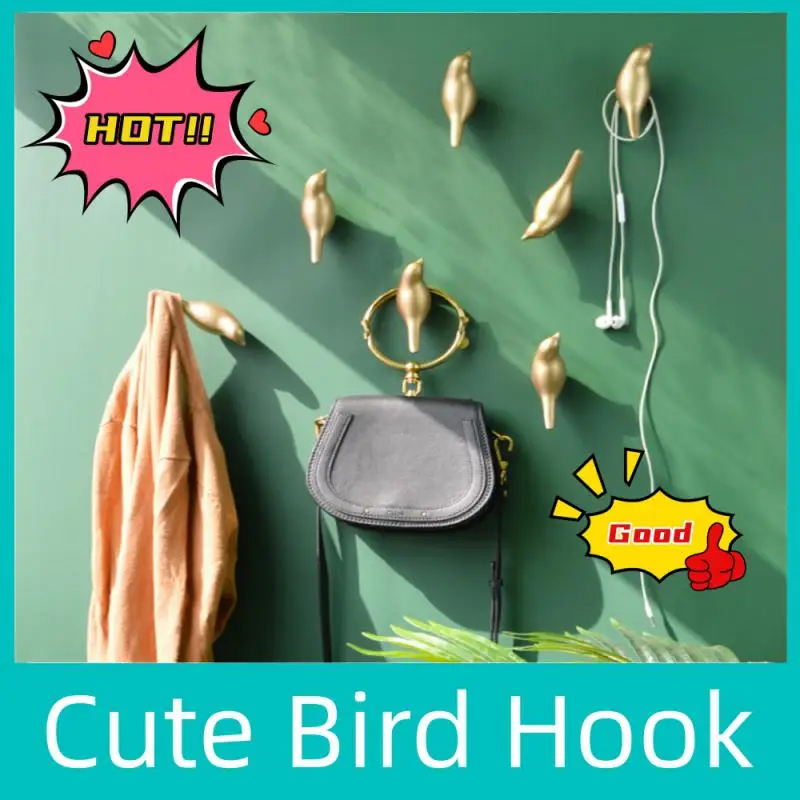

Cute Bird Hook Multi-Function Wall Hanging Door Decoration Coat Shelf Key Clothes Hanger Storage Organizer Kitchen Accessories