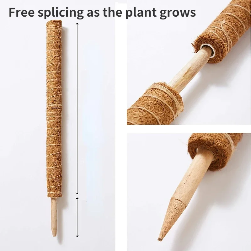 Plant Climbing Coir Totem Pole Safe Gardening Coconut  Stick For Climbing Plants Vines And Creepers Plant Support