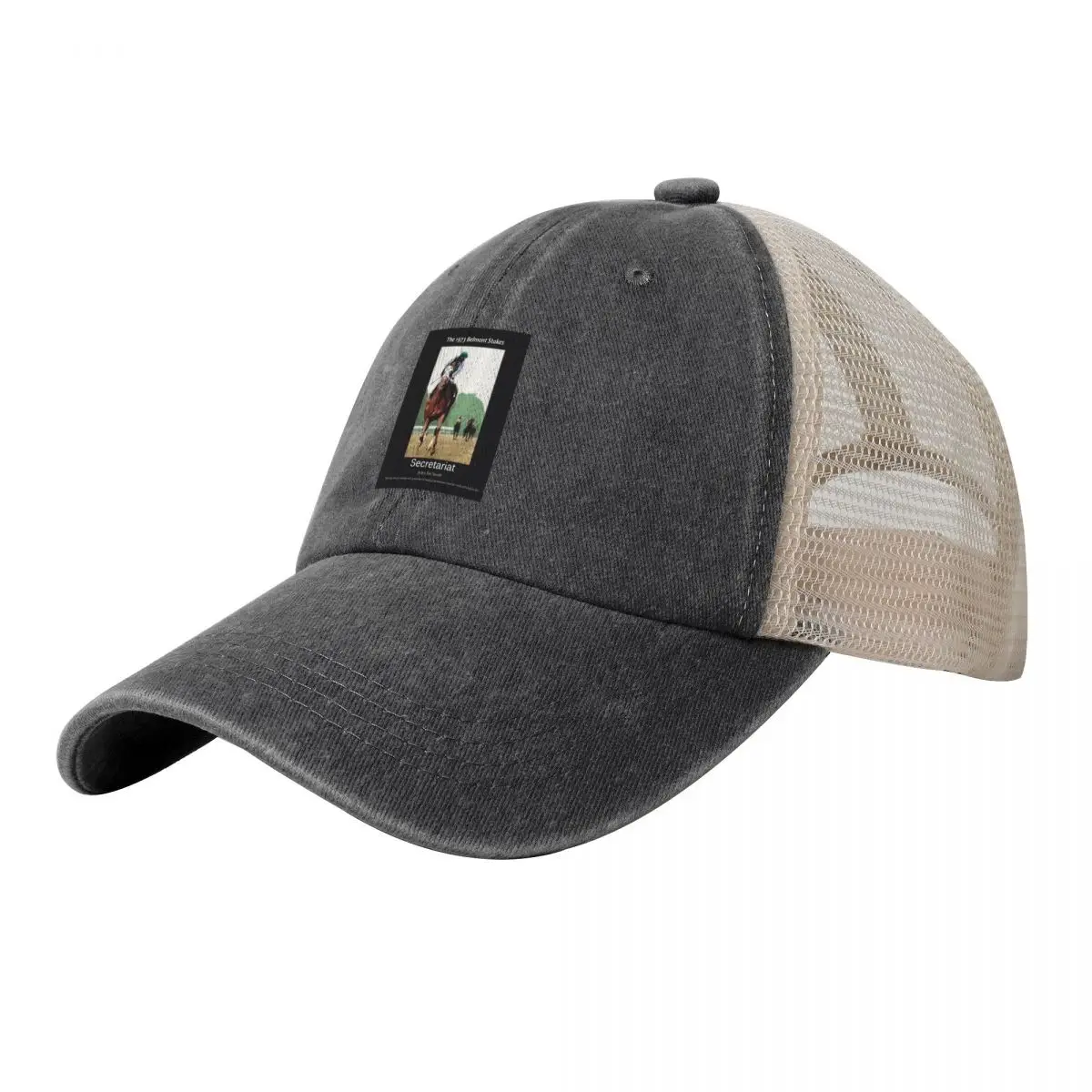 

Secretariat Winning the 1973 Belmont Stakes Baseball Cap Ball Cap Beach Luxury Man Hat Caps For Men Women's