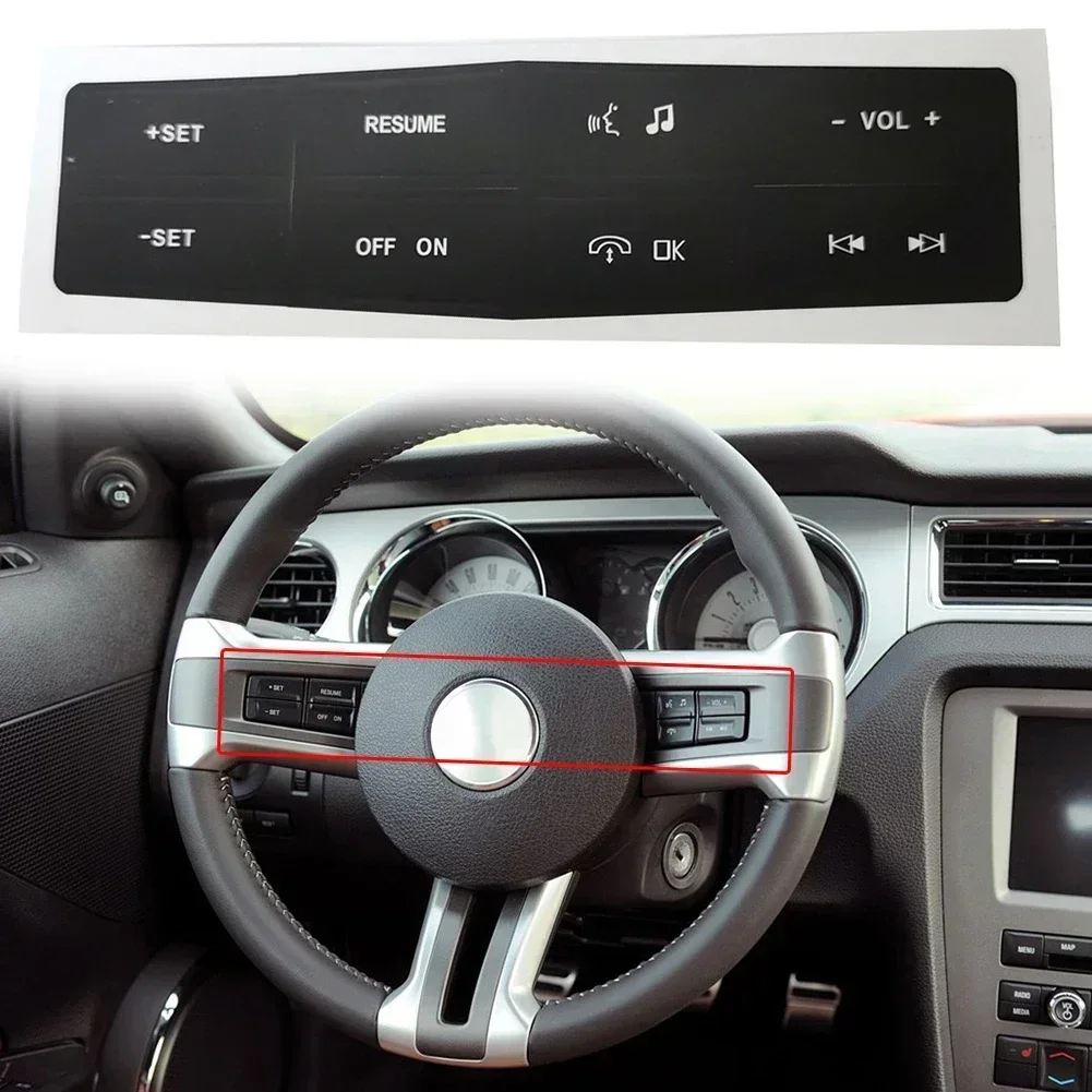 Steering wheel repair sticker for Ford Mustang 2010-2012 Car Steering Wheel Control Buttons Switch Control Parts