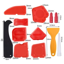 

12pcs Sealant Tools Caulking Kit silicone Sealant Finishing Tool grout scraper Caulk Remover and Caulk Nozzle and Caulk Caps