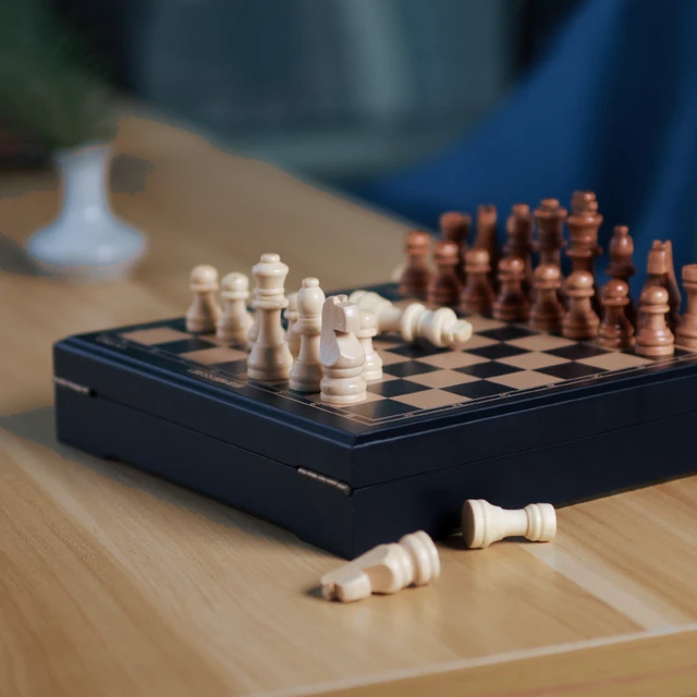 Jusenda 15 x 15 jogo de xadrez madeira faia luxo grande gamão conjunto  com placa de carrom alta qualidade profissional tabuleiro jogo damas -  AliExpress