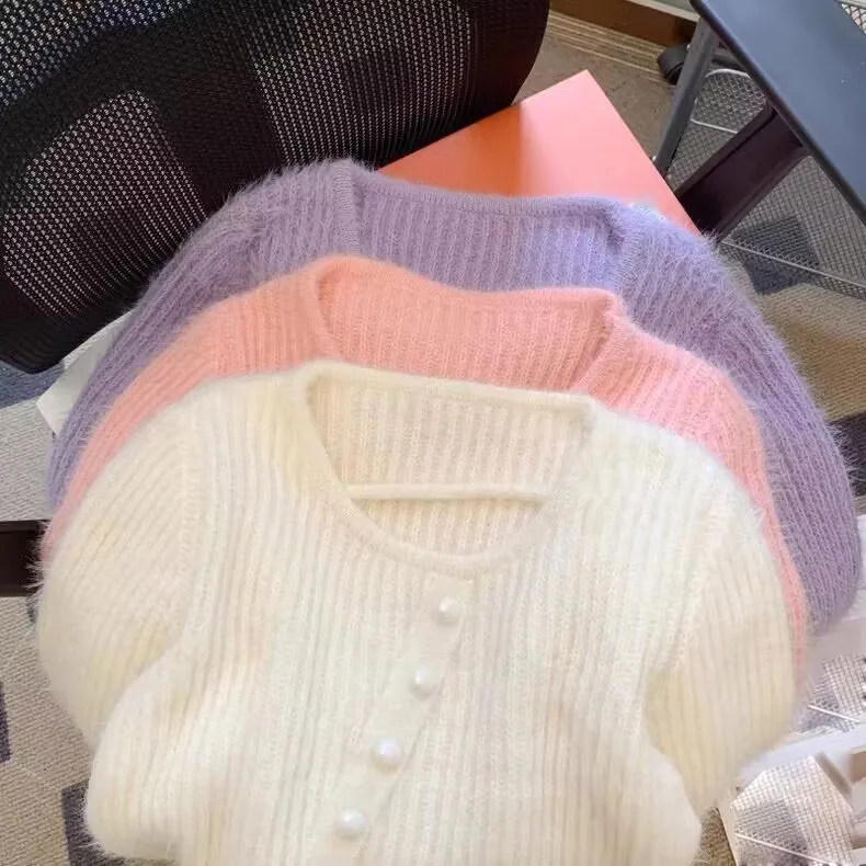 

2023 Women's Clothing Style loose round neck short sweater Autumn Winter New