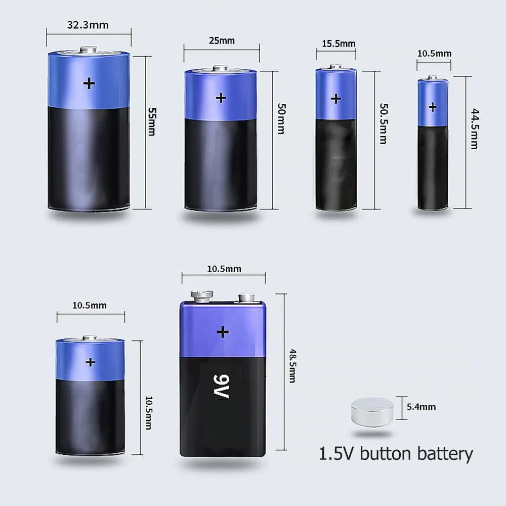 1pcs Digital Battery Tester C D N AA AAA 9V 1.5V Button Cell Capacity Check Detector LCD Display Capacitance Diagnostic Tool battery tester