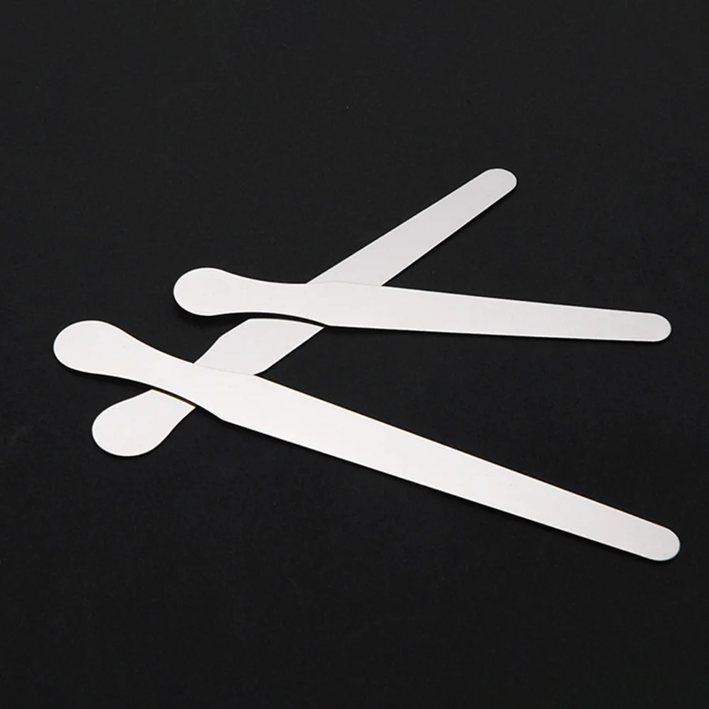 

12 Pcs Tongue Depressors Mixing Plates Clinic Smooth Stainless Steel Dental Diagnostic Child