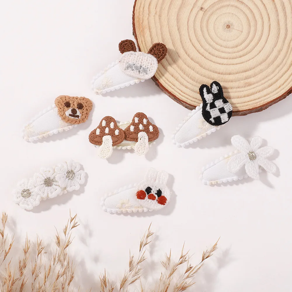 50 stücke Zufällige Farbe Neue Obst Süßigkeiten Kirsche Gestrickte Haar Clip für kinder Haar Zubehör Nette BB Clip – Detail 2