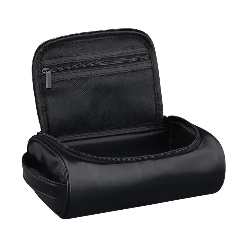 High Quality Travel Toiletry Bag For Women Men Retro PU Leather Cosmetic Bags Female Waterproof Travel Makeup Bag 5
