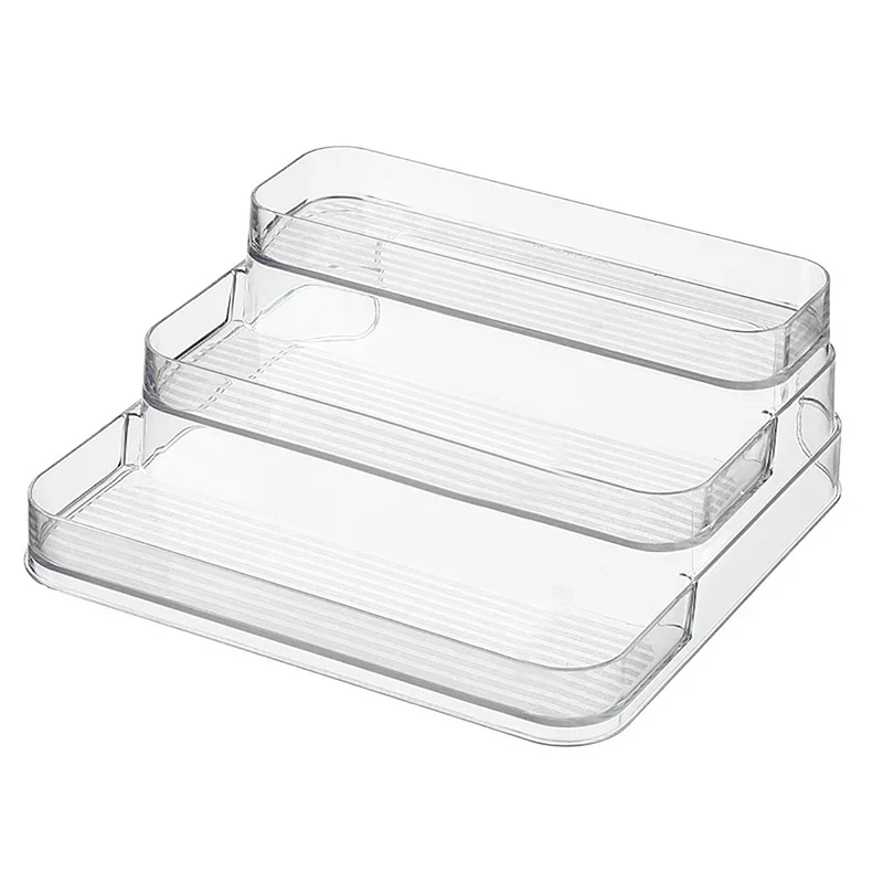 3 Tier Desktop Perfume Shelf PET Cosmetic Organizer Perfume Storage Rack Doll Display Stand Kitchen Seasoning Organizer 5