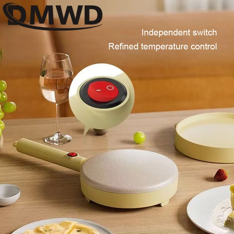 DMWD Electric Crepe Maker Chinese Food Spring Rolls Machine Non-Stick Griddle Baking Pan Cake Maker Pizza Pancake Machine 220V 3