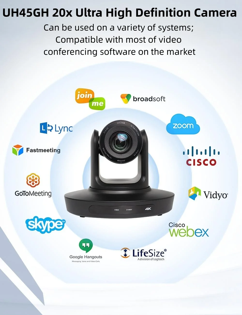 USB 3.0 화상 회의 카메라 4K UHD 8MP Ptz 카메라 30FPS 20X 줌 Ptz Confer HDM1 IP 라이브 스트리밍