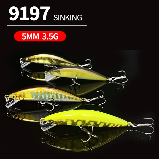 Mini Sinking Minnow Lure 55mm 3.5g Wobbler for Artificial Hard