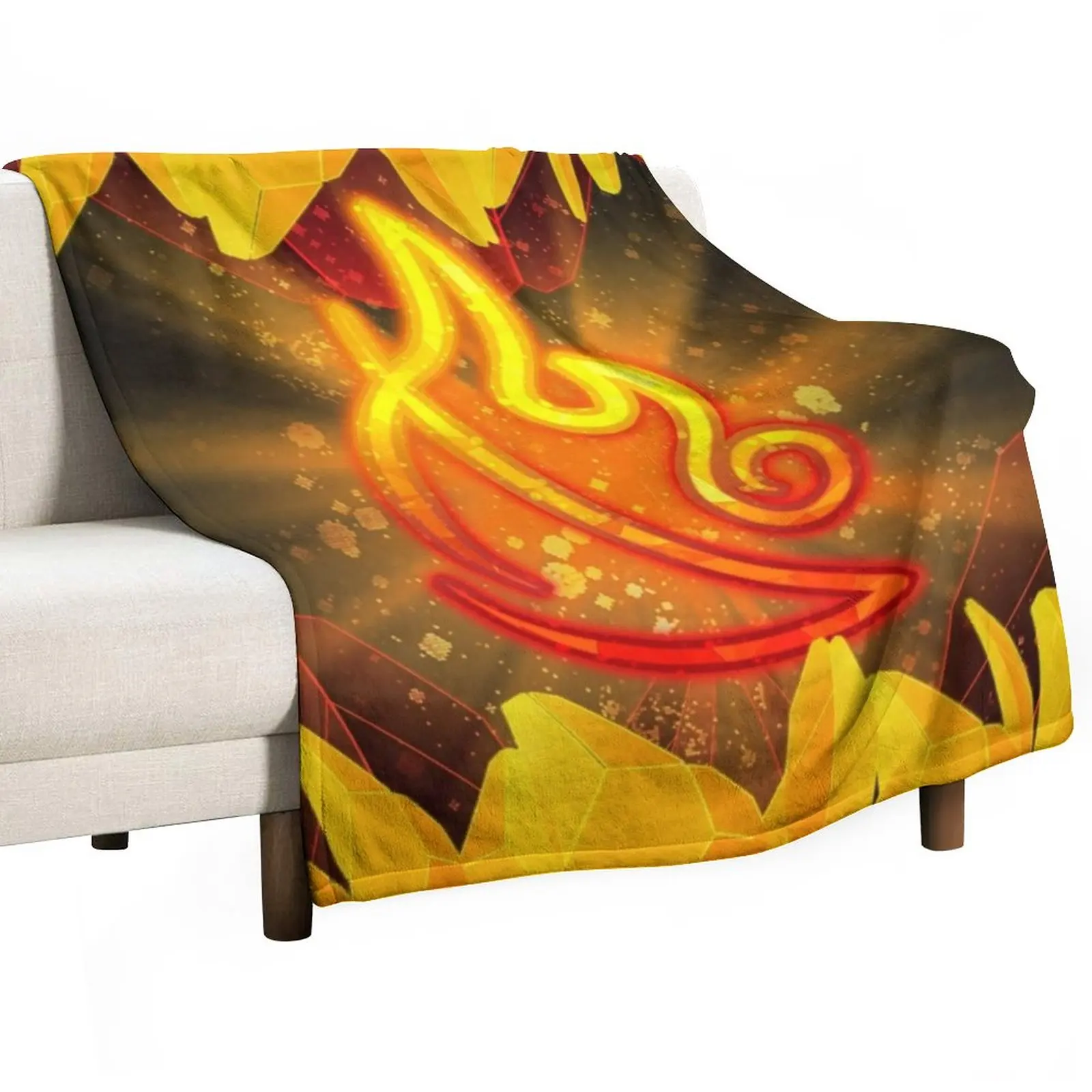 

Wizard101 - Fire Cast Symbol Throw Blanket Luxury St Loose Thins Blankets
