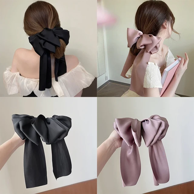 Pince à cheveux à gros nœud pour femmes et filles, barrettes à nœud  papillon, épingle à cheveux à la mode, noir et blanc, fête maximale, 2023 -  AliExpress