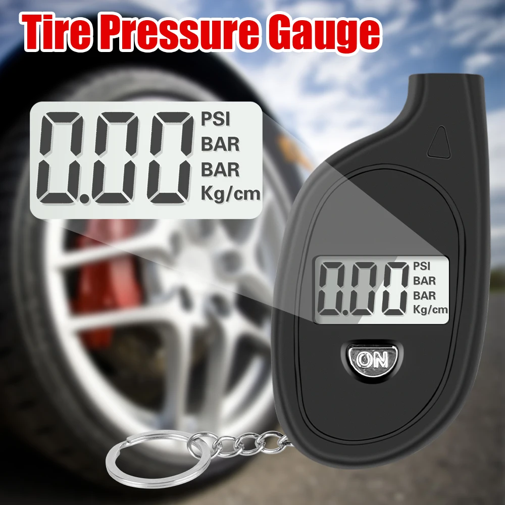 Tire pressure gauge Car Tire Air Pressure Tester Meter Tire Gauge Digital LCD Display Auto Car Motorcycle Safety Alarm