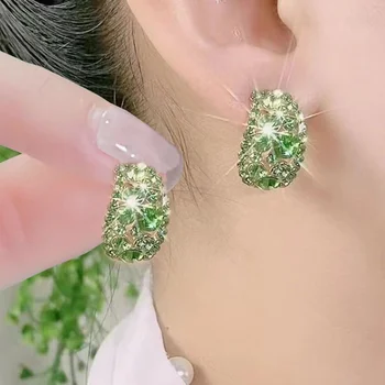 가벼운 럭셔리 크리스탈 귀걸이, 알레르기 방지 귀걸이, 개성 있는 다용도 고급 귀걸이, 여성 주얼리 선물, 신상 패션
