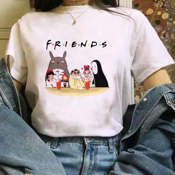 Miyazaki Hayao Kawaii T-shirt Graphic Tshirt Clothes Fashion Totoro Studio Ghibli Cute Anime T Shirt Women Harajuku 1