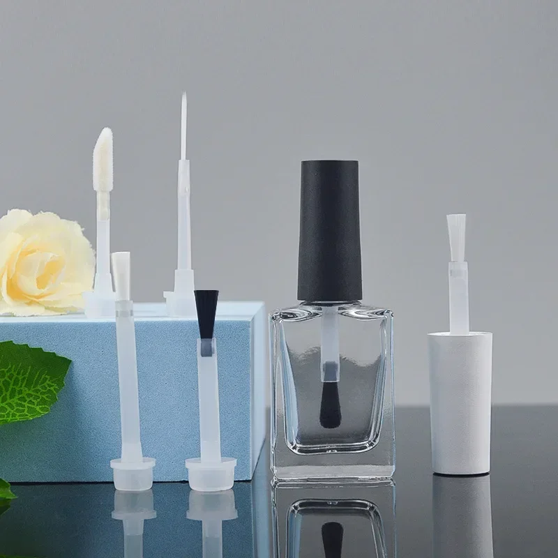 10PcNail Polish Brush Nail Polish Bottle Replacement Brush Nail Art Brush Liquid Applicators Manicure pincel para unhas em gel 2