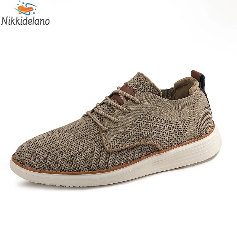 New 2024 Men Mesh Casual Shoes Fashion Lightweight Breathable Soft Soled Shoes Summer Outdoor Sports Fitness Sneakers Big Size