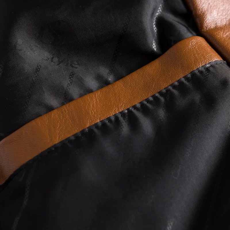 Leather Jacket Men's Slim Suit Leather Jacket Men's Spring And Autumn Biker Leather Jacket Men's