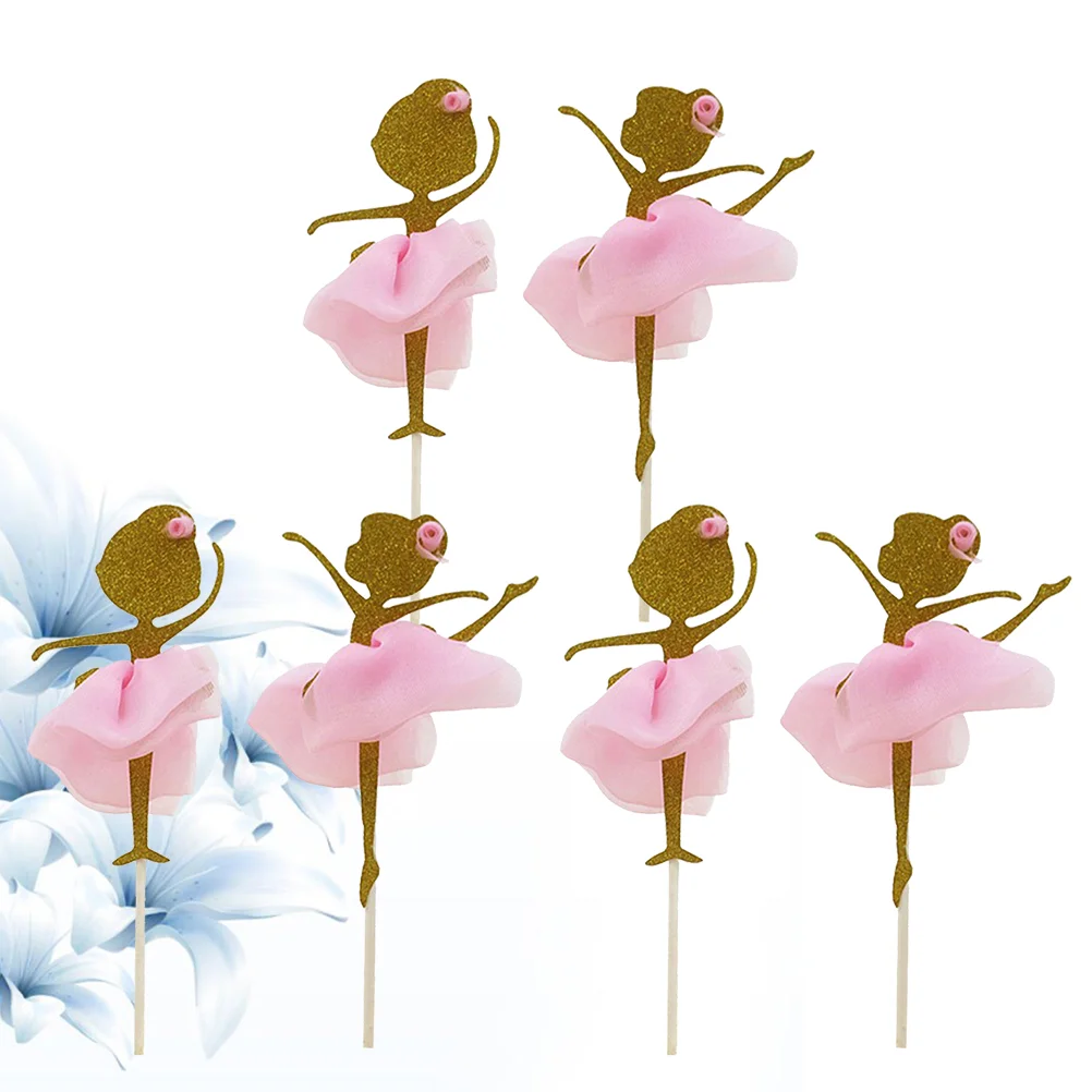 Ballerina Dancing Girl Cake Toppers Girl Design Cake Picks Decorazione Cupcake Per Matrimonio Addio Al Nubilato Festa Di Compleanno