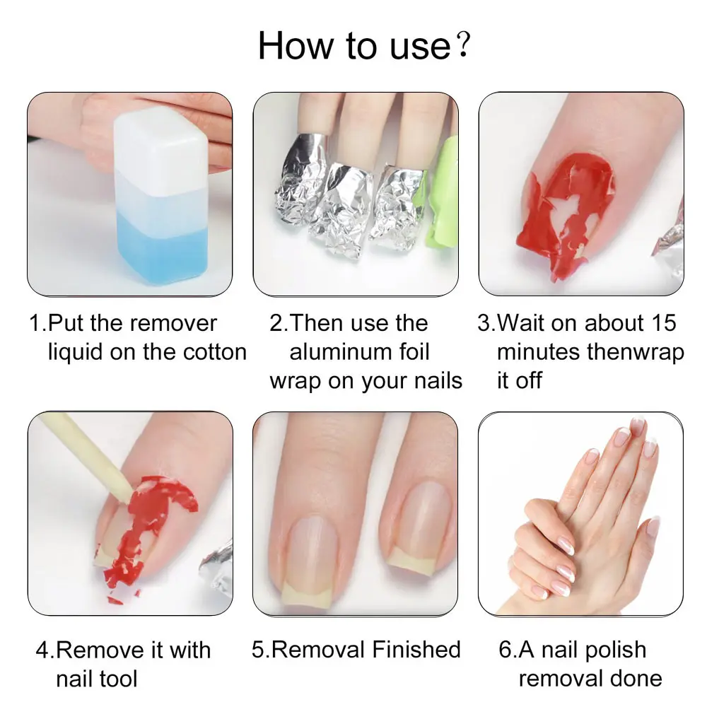 Aluminium Foil Remover Wraps Nail Art Soak Off Acrylic Gel Polish Remover Easy Cleaning Nail UV Gel Makeup Nails Tools 50/100Pcs